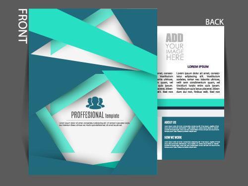 Business flayer template design vector