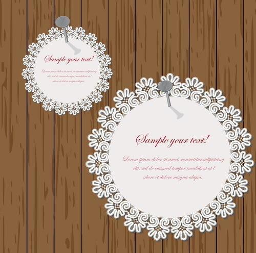 Floral wooden texture background vector