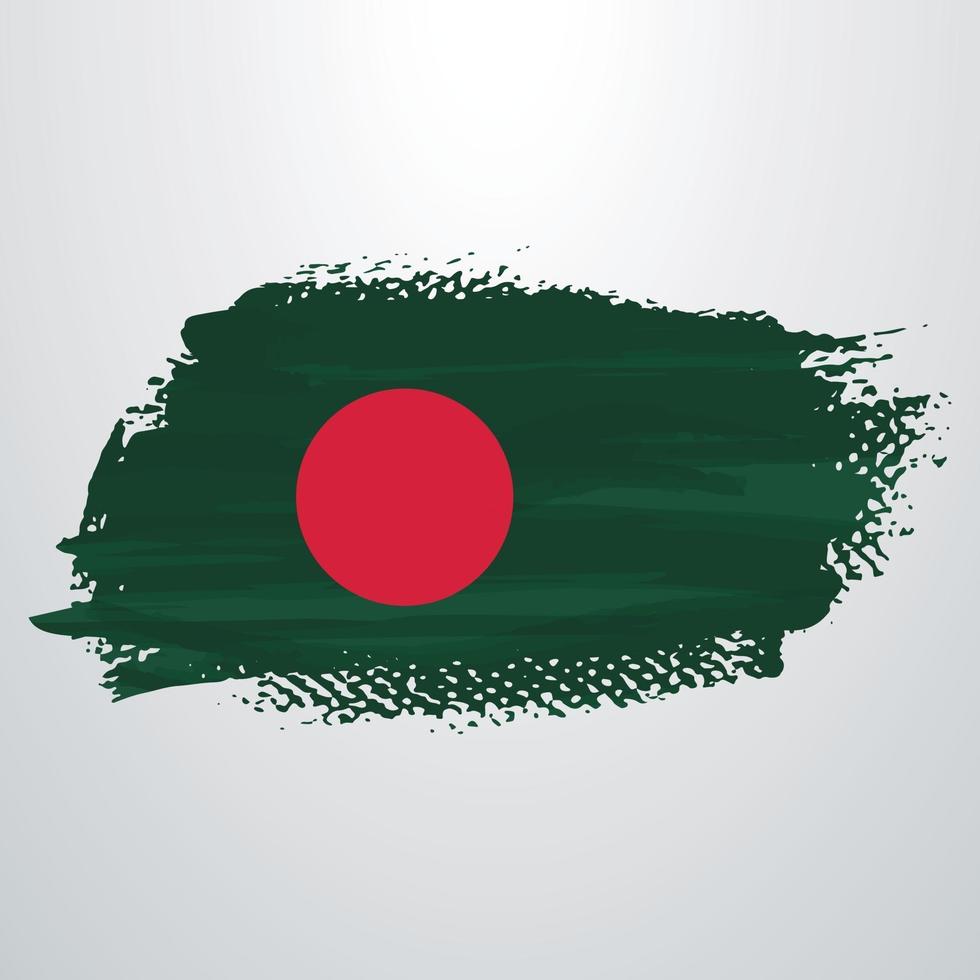 Bangladesh flag brush vector