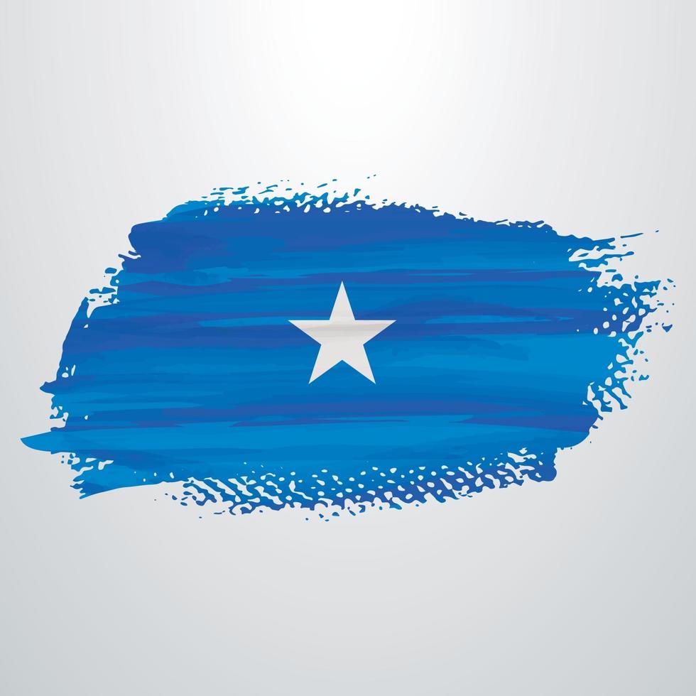 cepillo de bandera de somalia vector