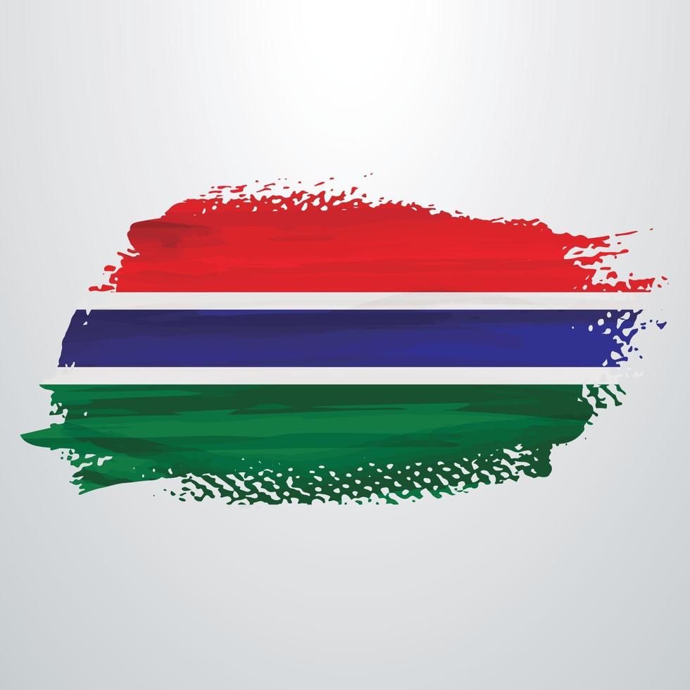 pincel de bandera de gambia vector