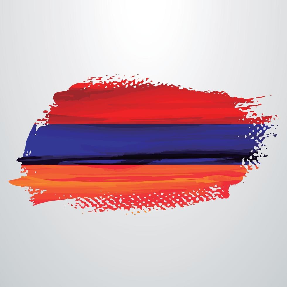 Armenia flag brush vector