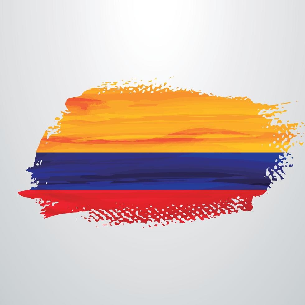 Colombia flag brush vector