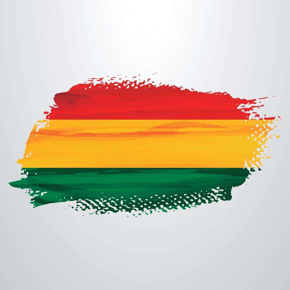 Bolivia flag brush vector