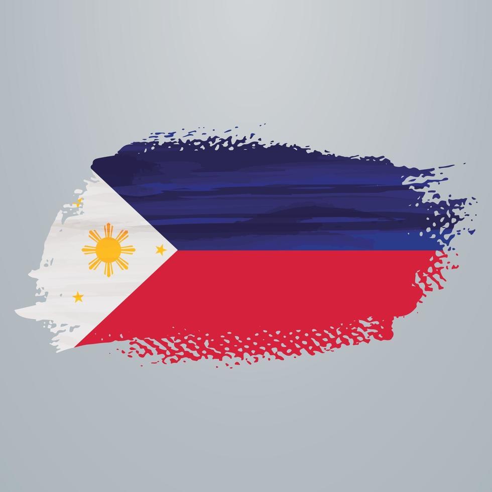 pincel de bandera de filipinas vector