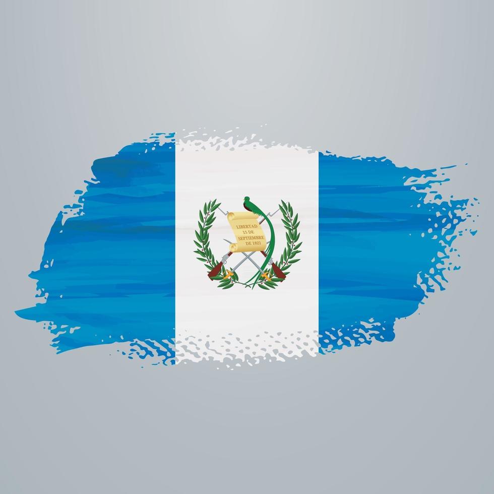 Guatemala flag brush vector