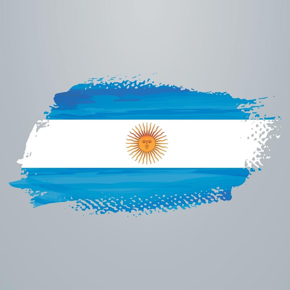 cepillo de bandera argentina vector