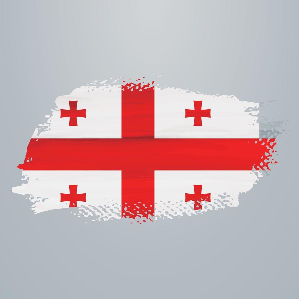 Georgia flag brush vector