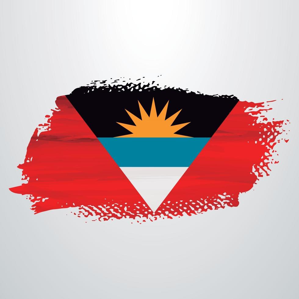pincel de bandera de antigua y barbuda vector