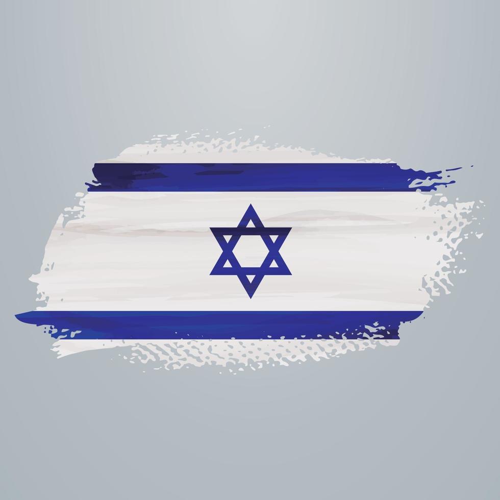 cepillo de bandera de israel vector