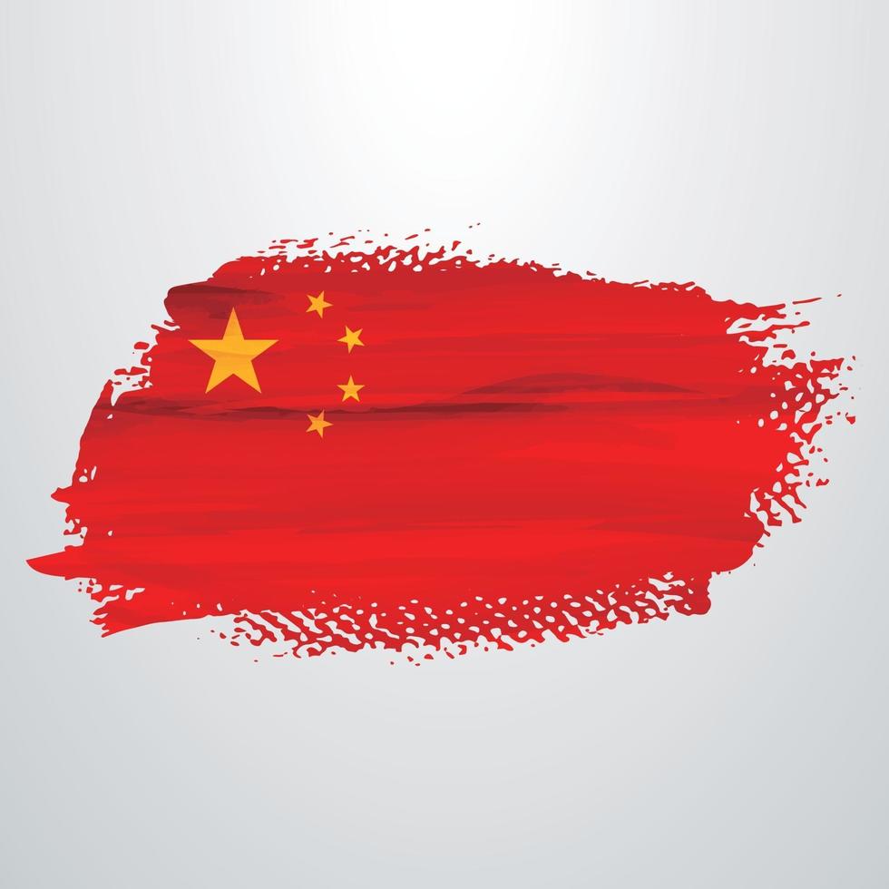 China flag brush vector