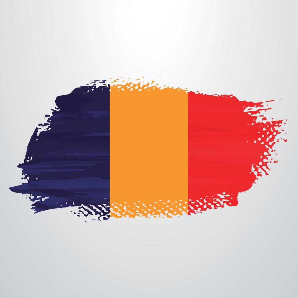 cepillo de bandera de rumania vector