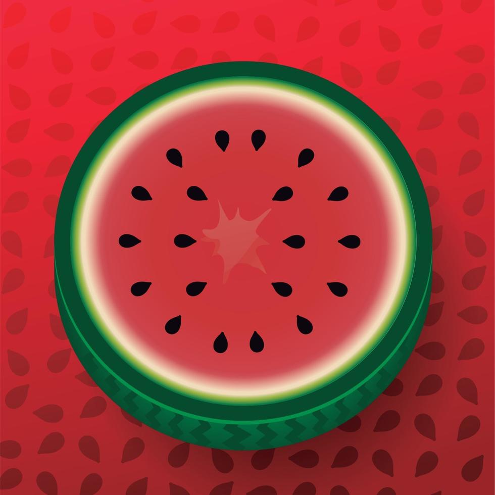 Watermelon wheel icon vector