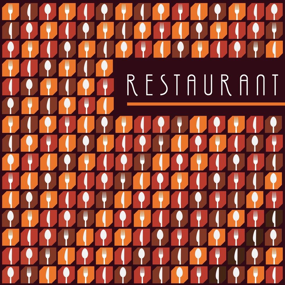 Restaurant  brown background vector