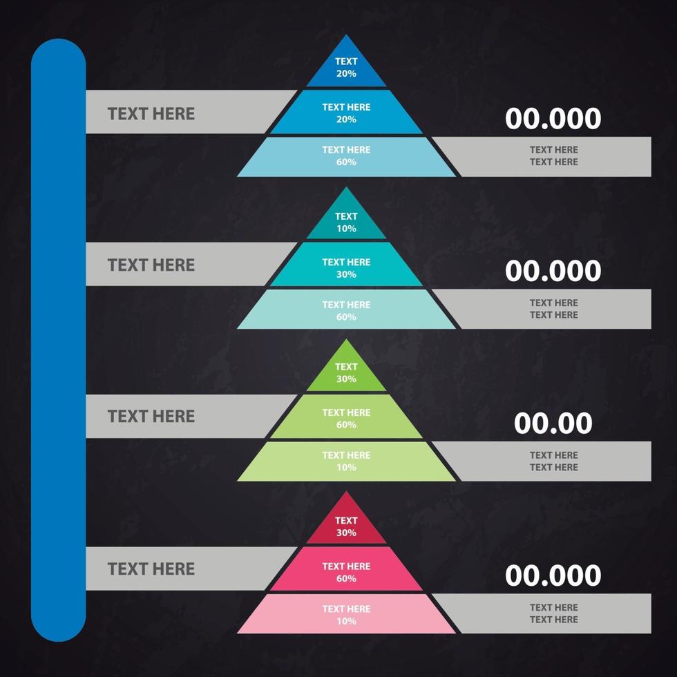 Infographic triangle for business vector
