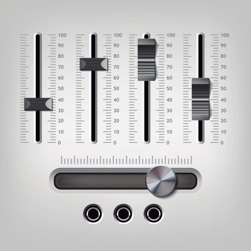 Real metal volume button vector