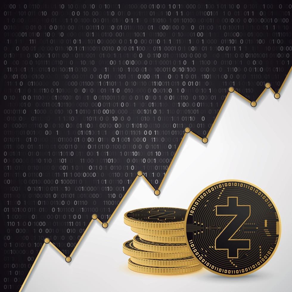 Zcash Digital cryptocurrency vector