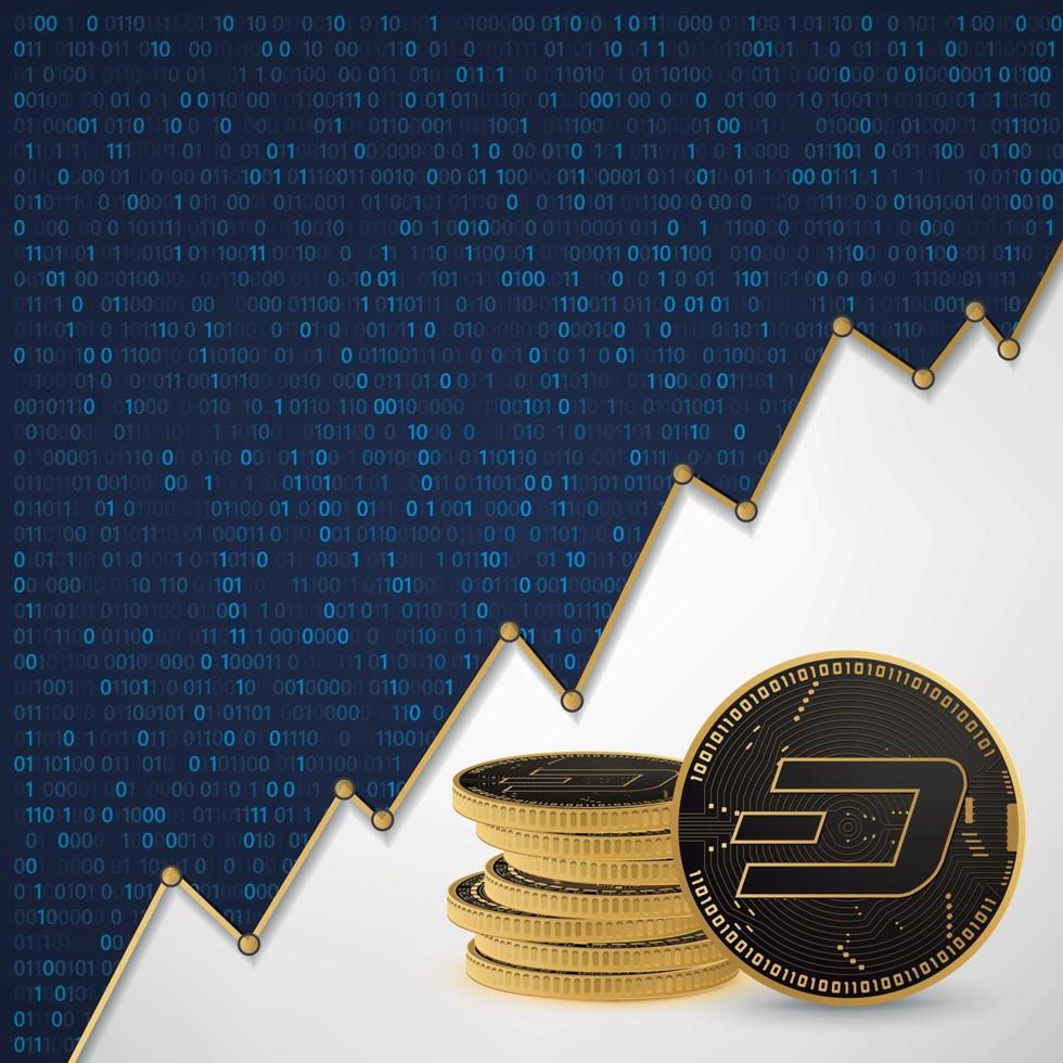 Dash Digital cryptocurrency vector
