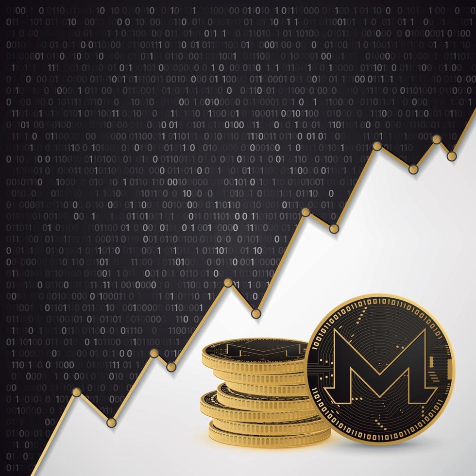 Monero Digital cryptocurrency vector