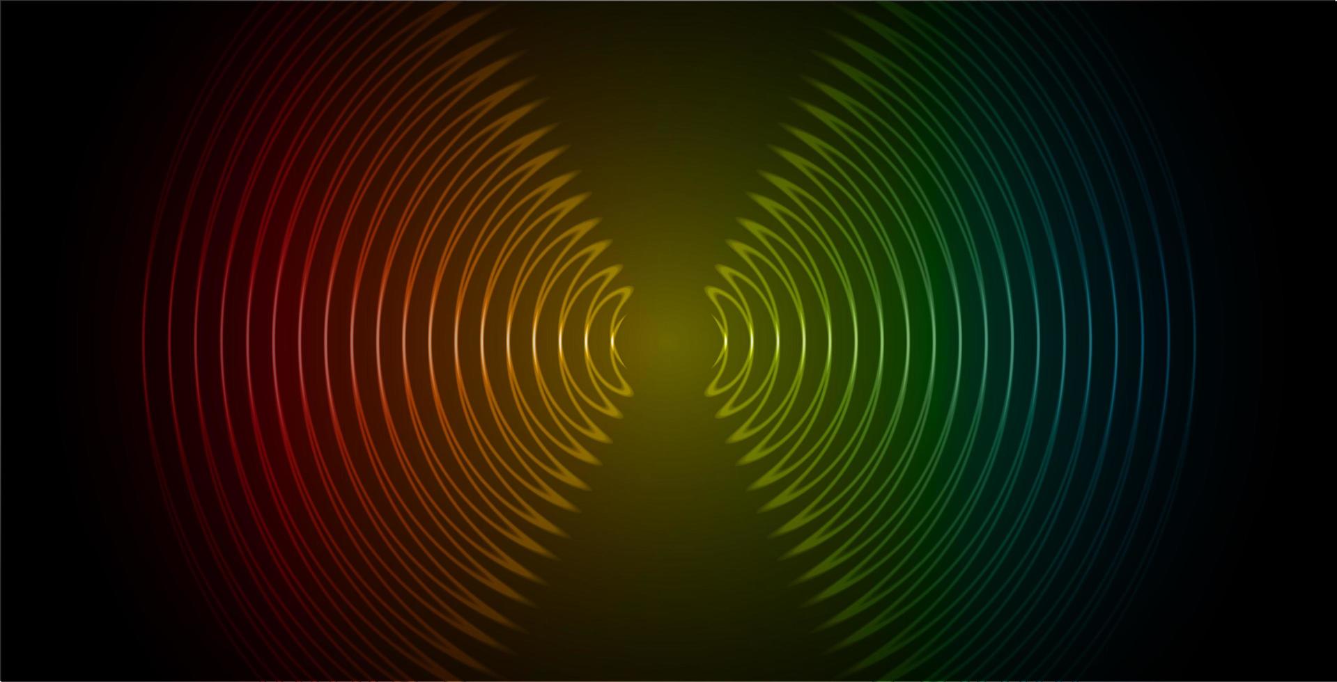 Sound waves oscillating dark light photo