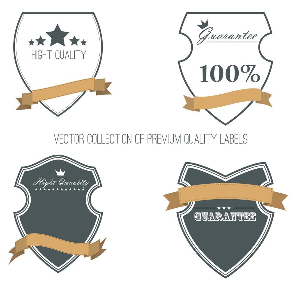 Collection of vintage labels and ribbons. vector