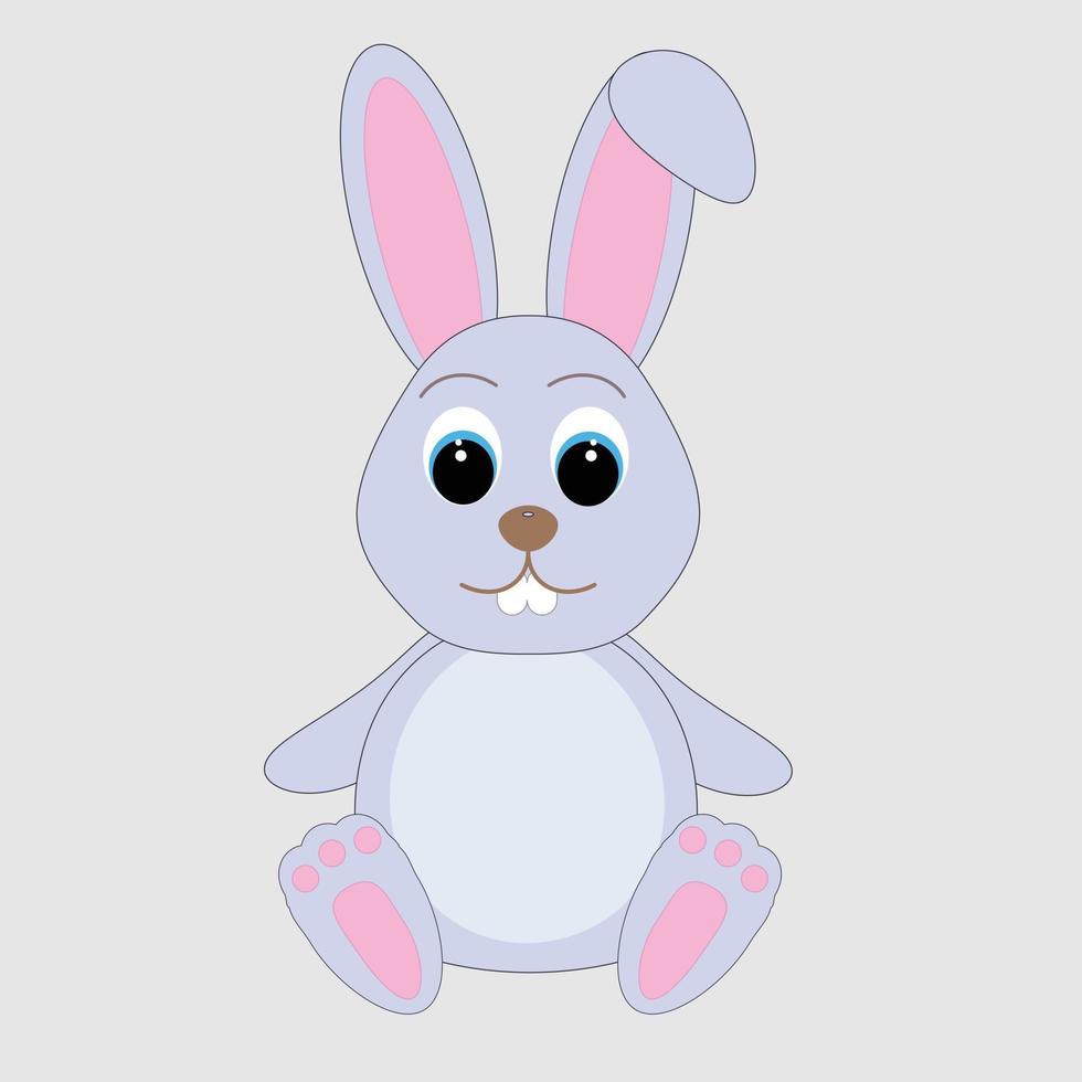 Cartoon cute rabbit vector