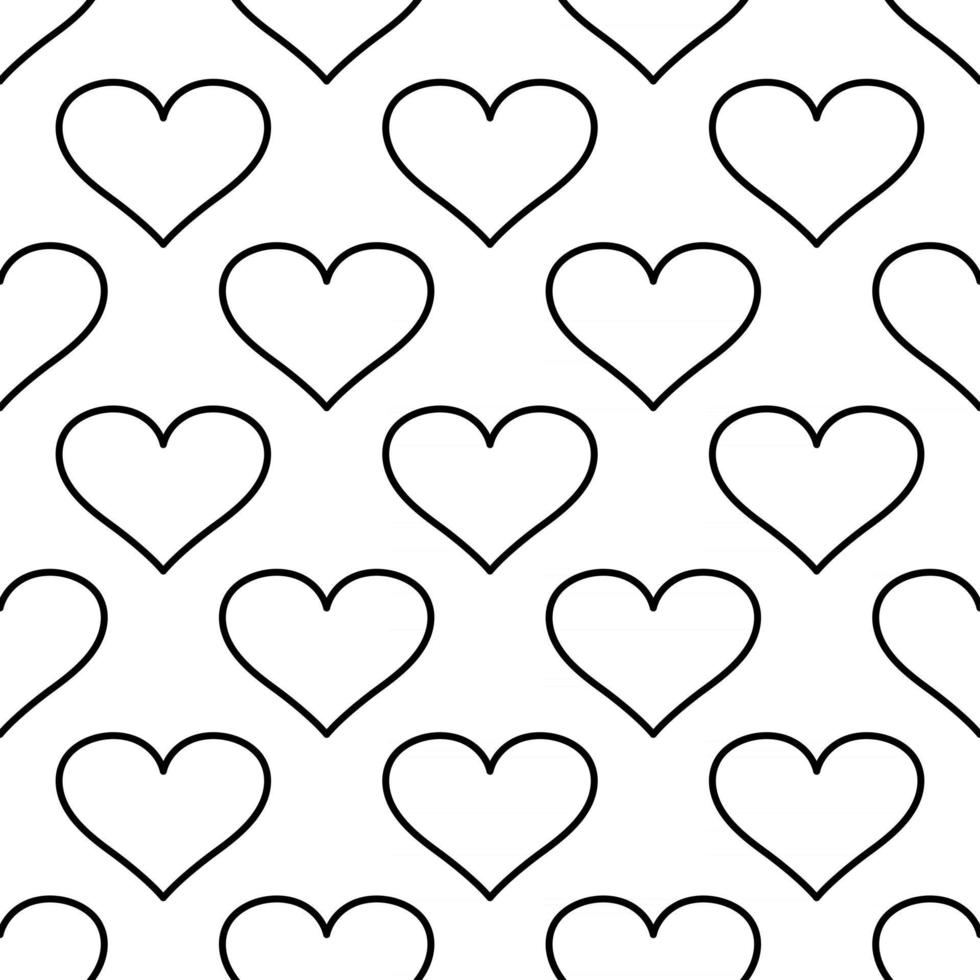 Modern banner with seamless pattern of hearts vector
