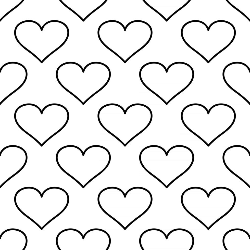 Modern banner with seamless pattern of hearts vector