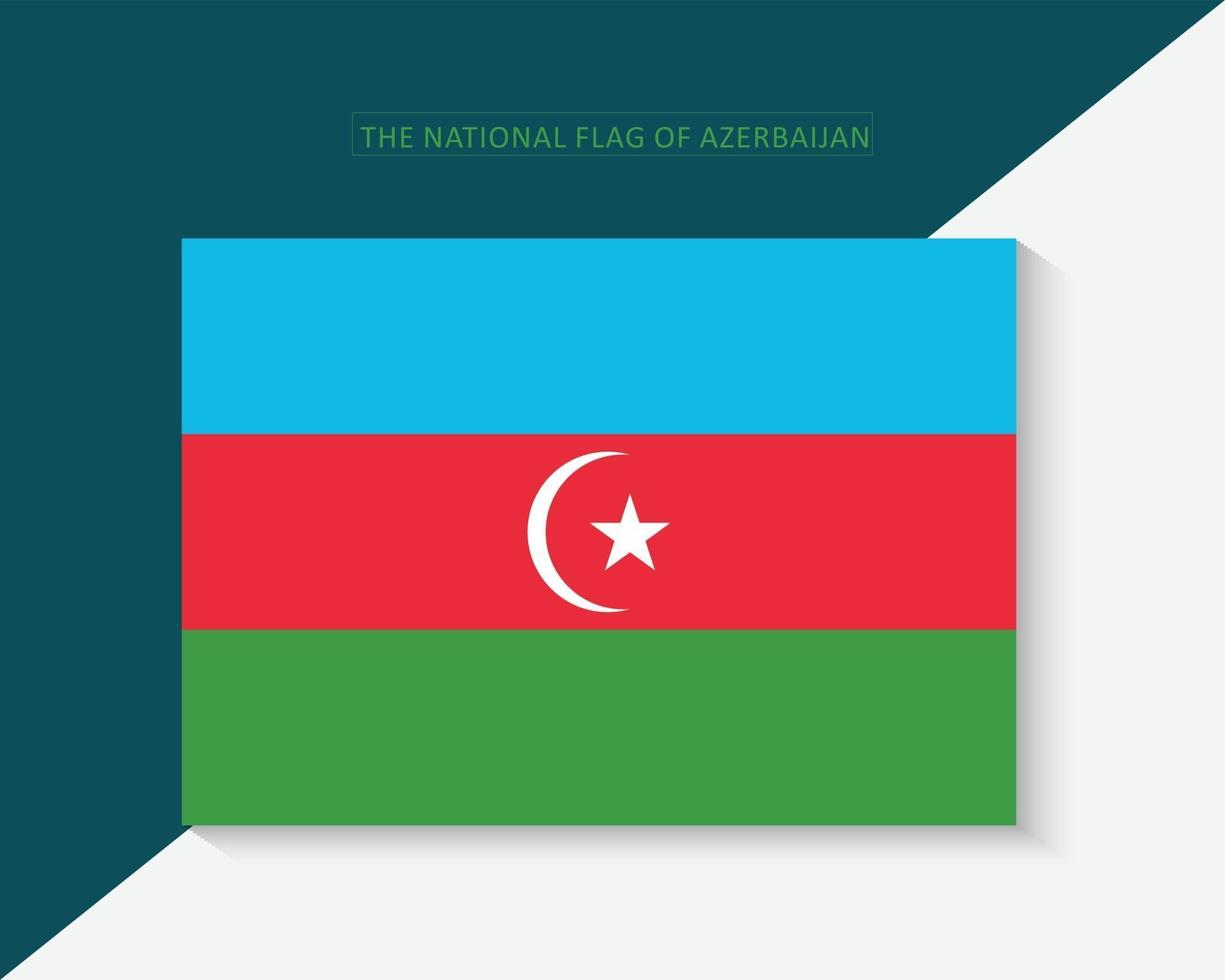 la bandera nacional de azerbaiyán diseño vectorial vector