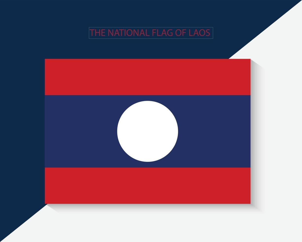 The national flag of laos vector design