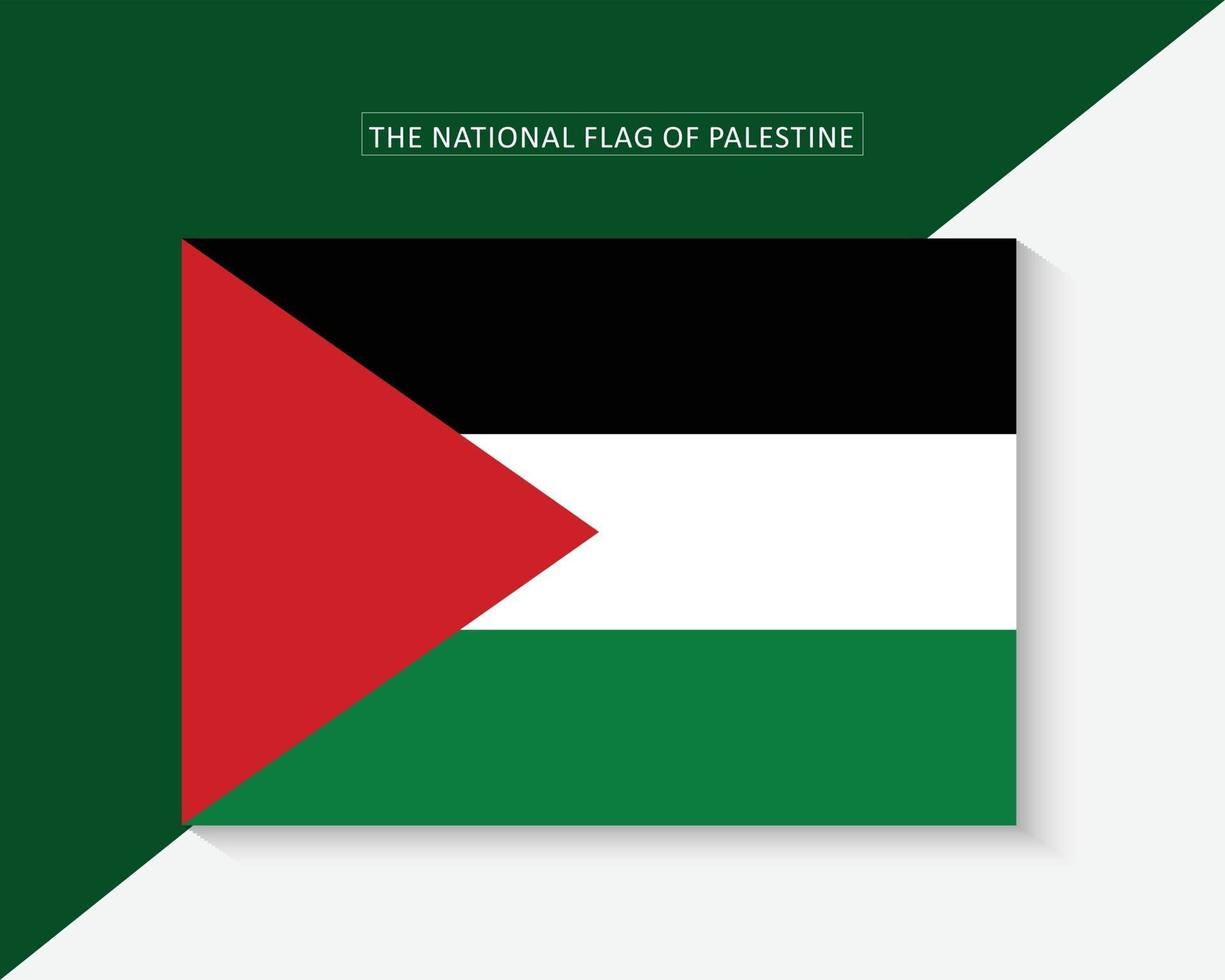 la bandera nacional de palestina diseño vectorial vector