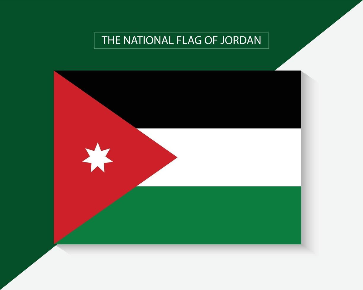 The national flag of  jordan vector design