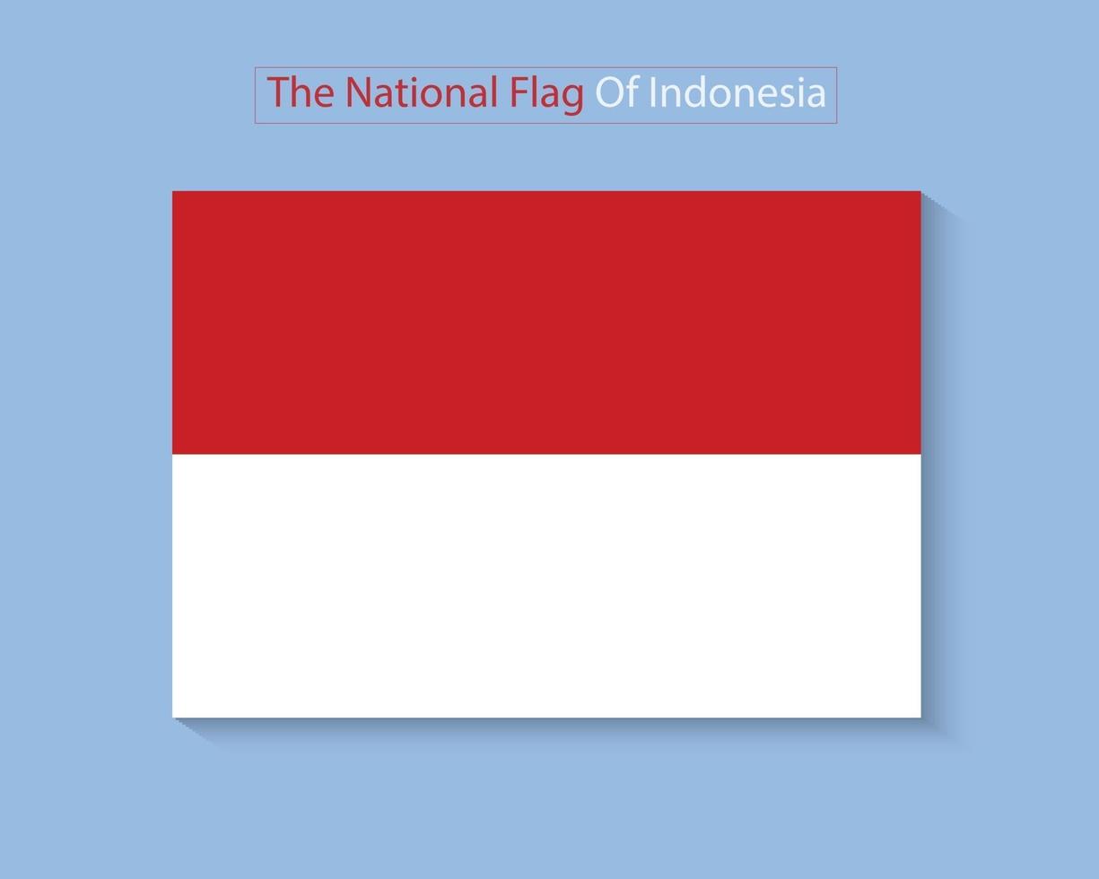 la bandera nacional de indonesia diseño vectorial vector