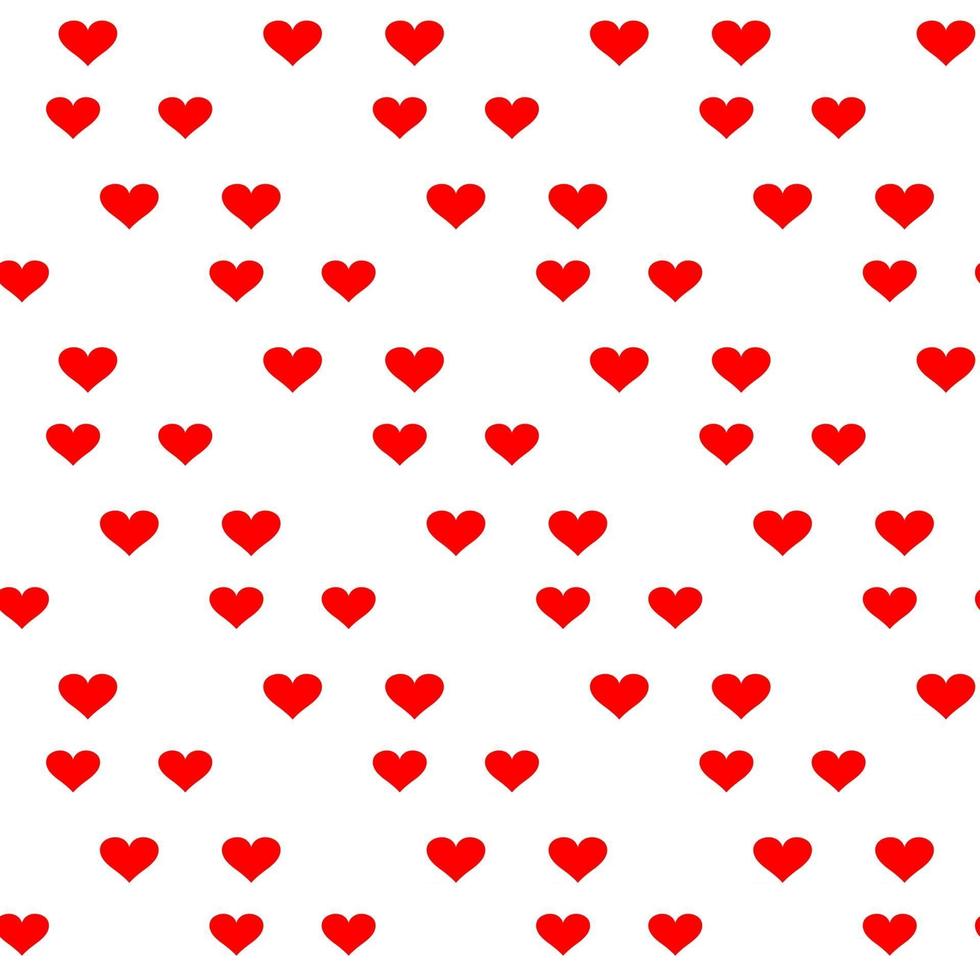 Banner moderno con coloridos patrones sin fisuras de corazones sobre fondo rojo símbolo de amor abstracto vector