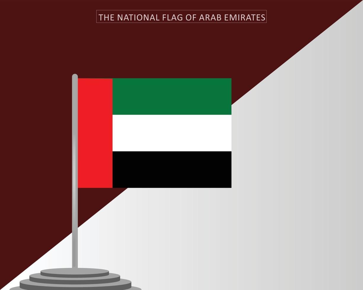 The national flag of  arab emirates vector design