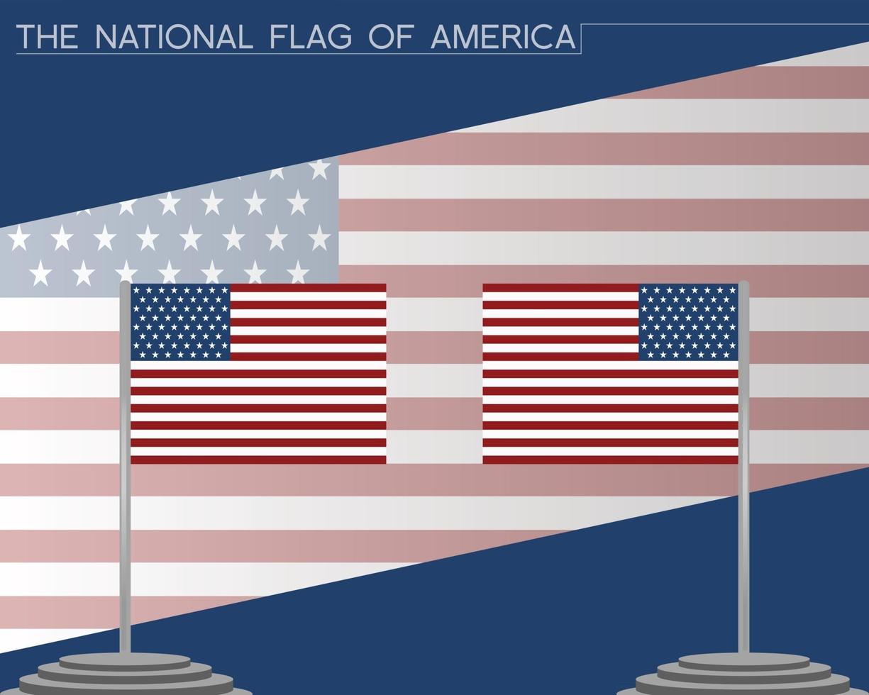 The national flag of america vector design