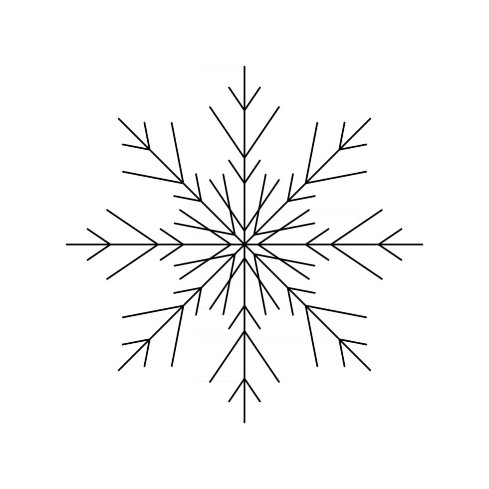snowflake Merry Christmas Happy New Year Winter vector