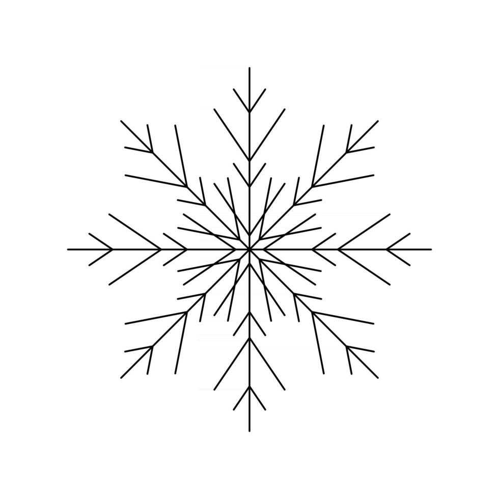 snowflake Merry Christmas Happy New Year Winter vector