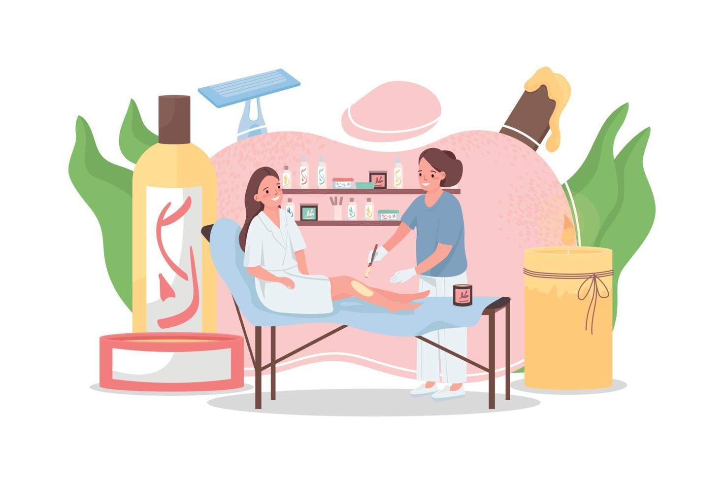 Depilation flat concept vector illustration