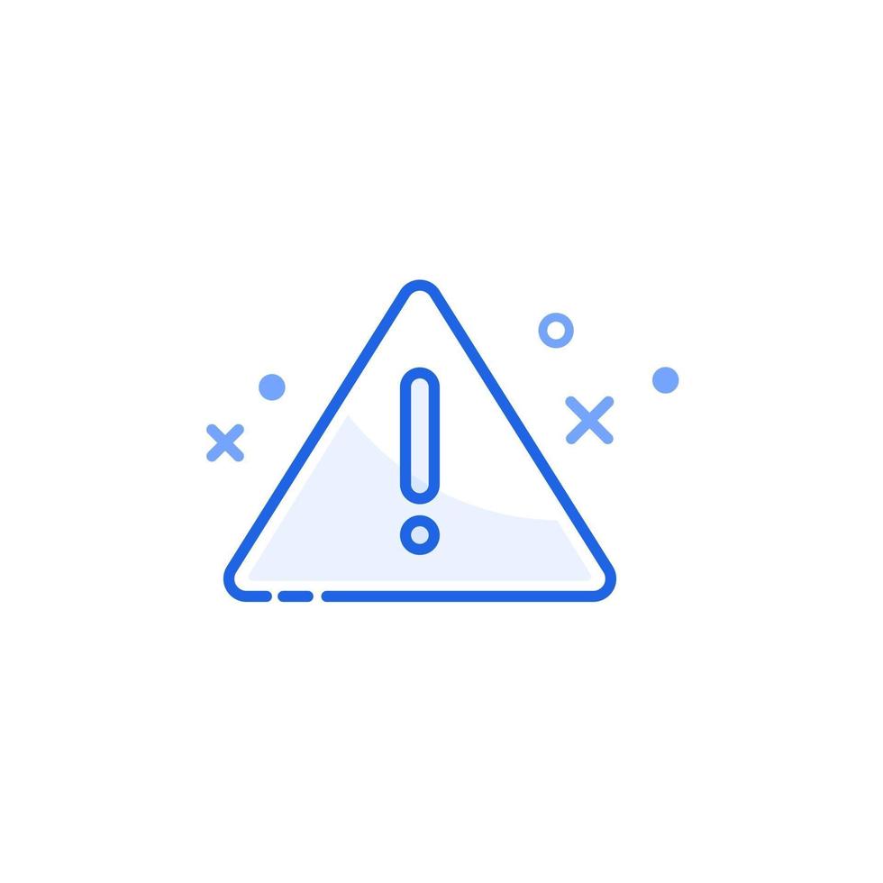 error warning triangle outline icon symbol vector