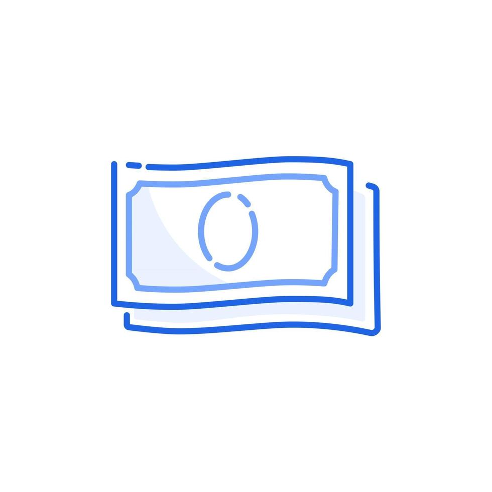 money cash banknote outline icon vector