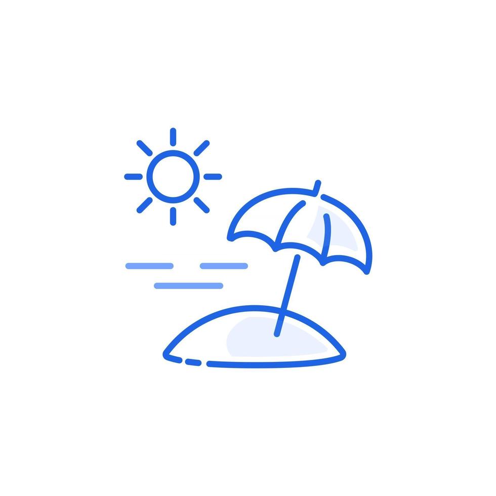 vacation travel palm tree island outline icon vector