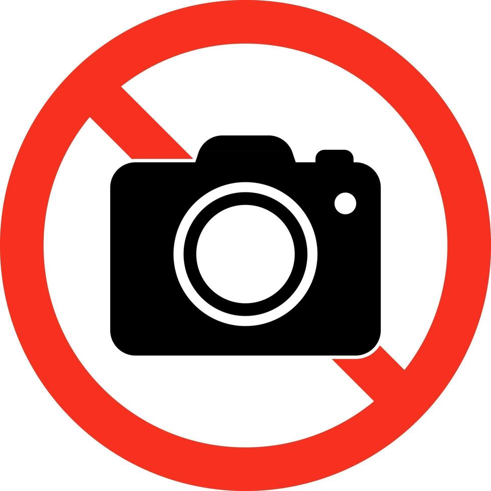 señal de prohibición de uso de cámaras fotográficas y teléfonos móviles vector