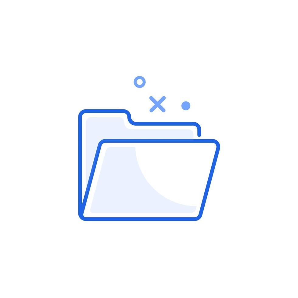 documents folder outline icon vector
