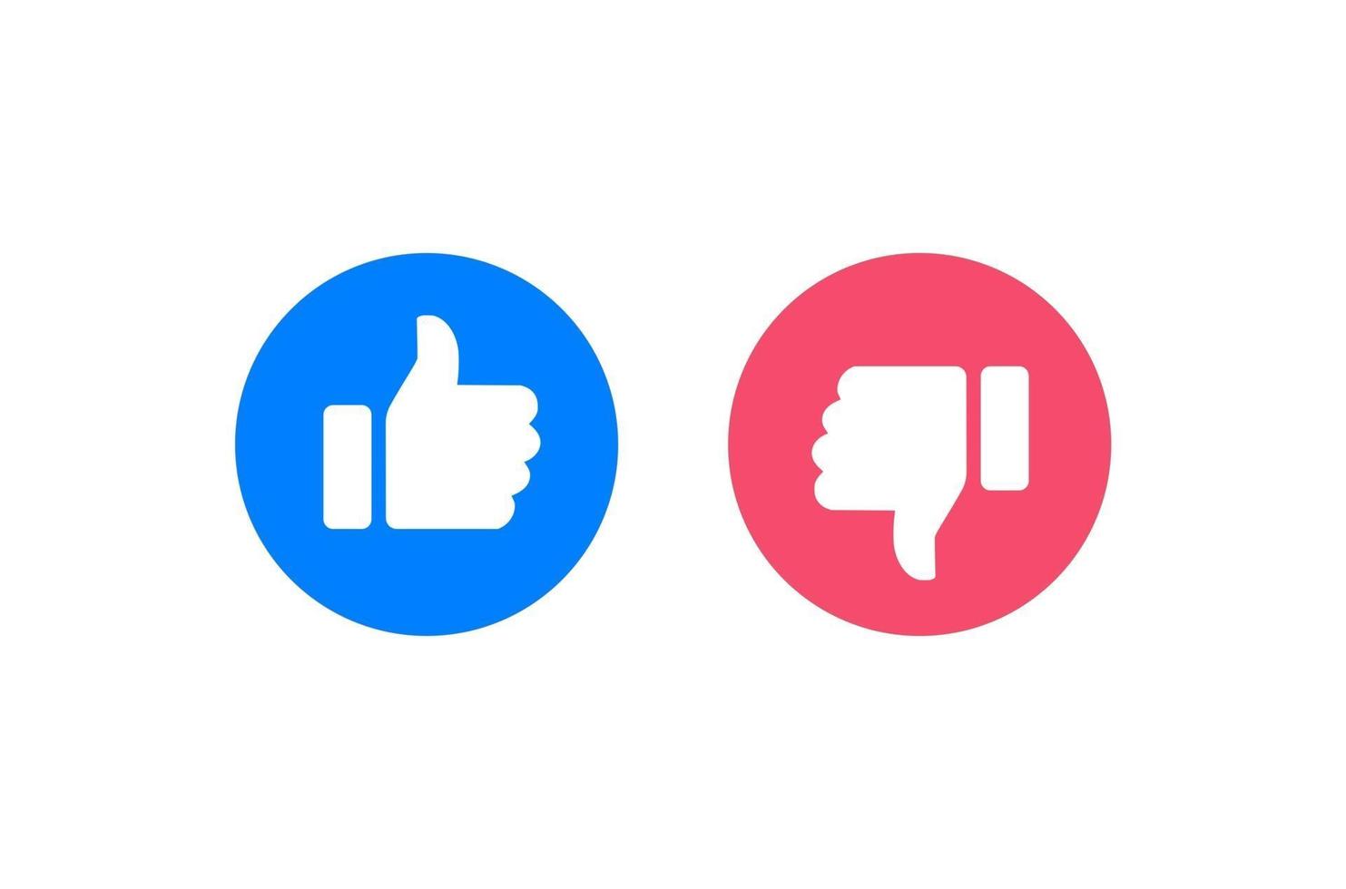 like and dislike voting buttons vector