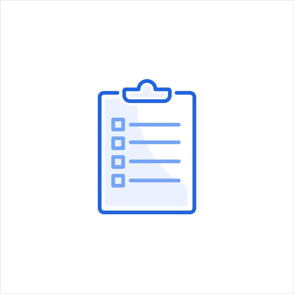 clipboard checklist simple outline icon vector