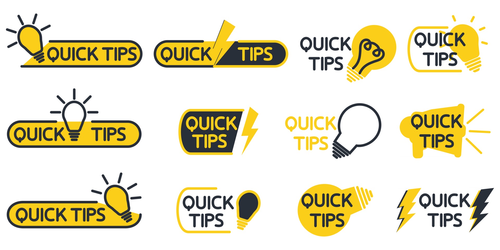 Quick tip. Полезные советы иконка. yellow tips austera.