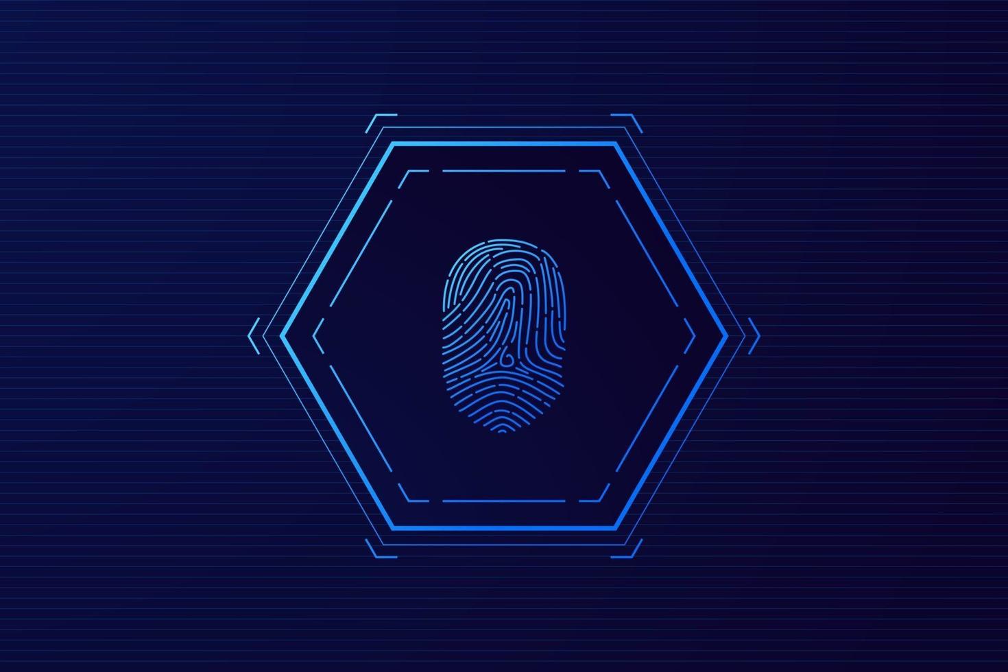 scan fingerprint, Cyber security and password control through fingerprints, access with biometrics identification vector