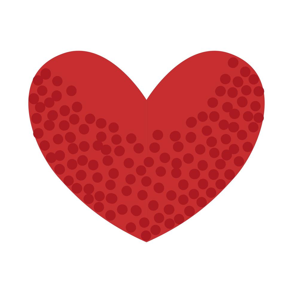 dotted heart love vector