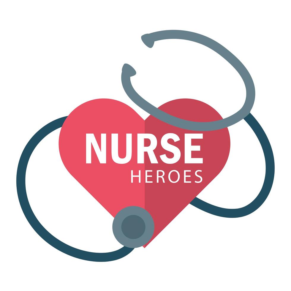 nurse heroes stehoscope vector
